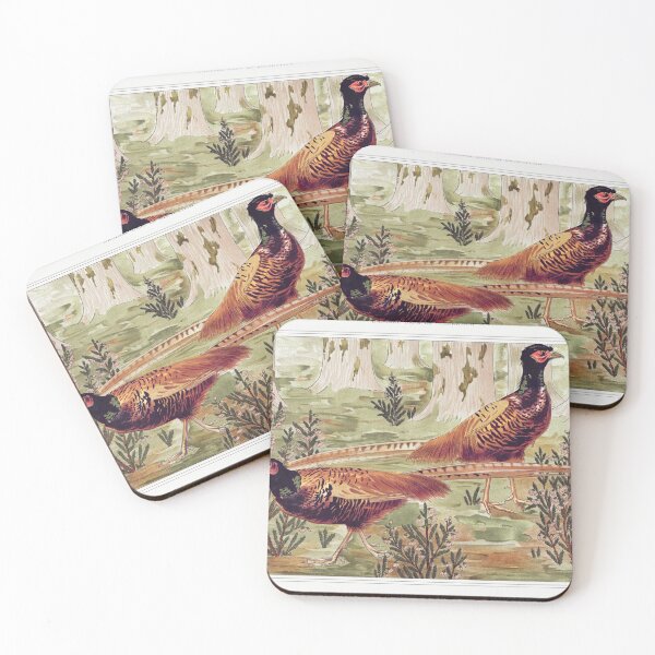 Item preview, Pheasants illustration designed and sold by Vintage Designs +.