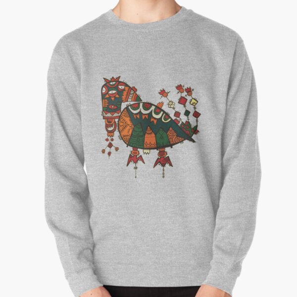 "Lovely Bird with Four Eyes" by Tara Mokhtari Pullover Sweatshirt