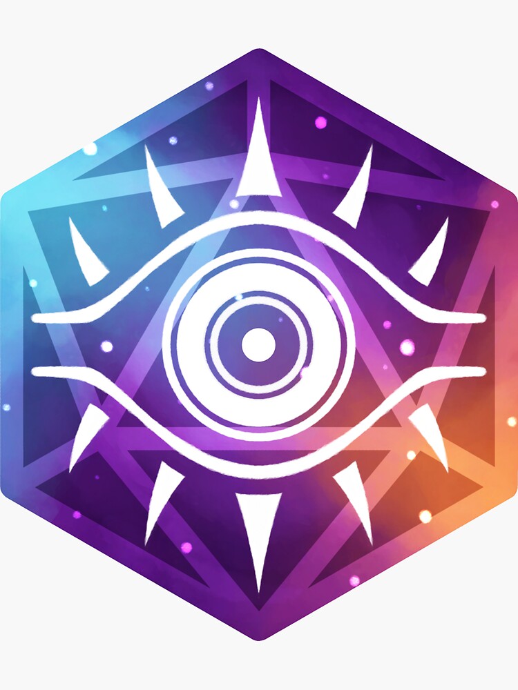 "The Scrying Eye Pastel Space D20" Sticker for Sale by TheScryingEye