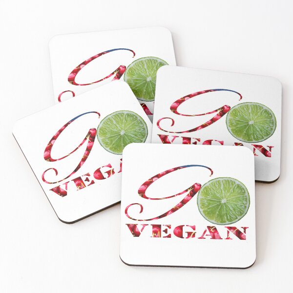 Item preview, Go vegan slogan cherries typography and lime quote for veggies  designed and sold by ankka.