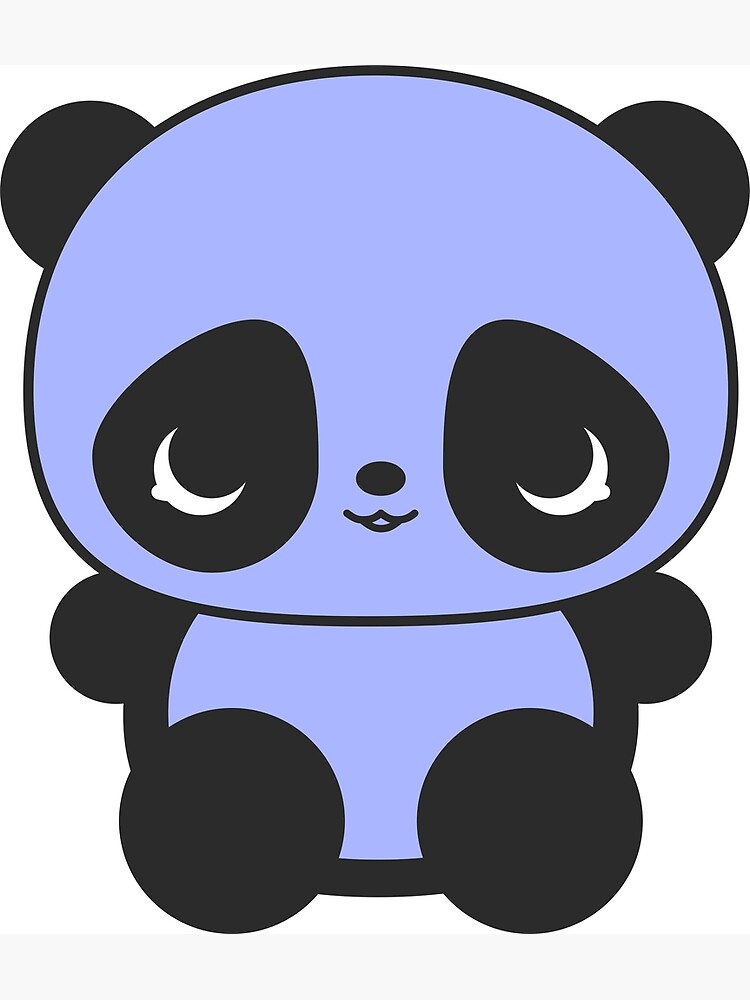 Blue Kawaii Panda Bear