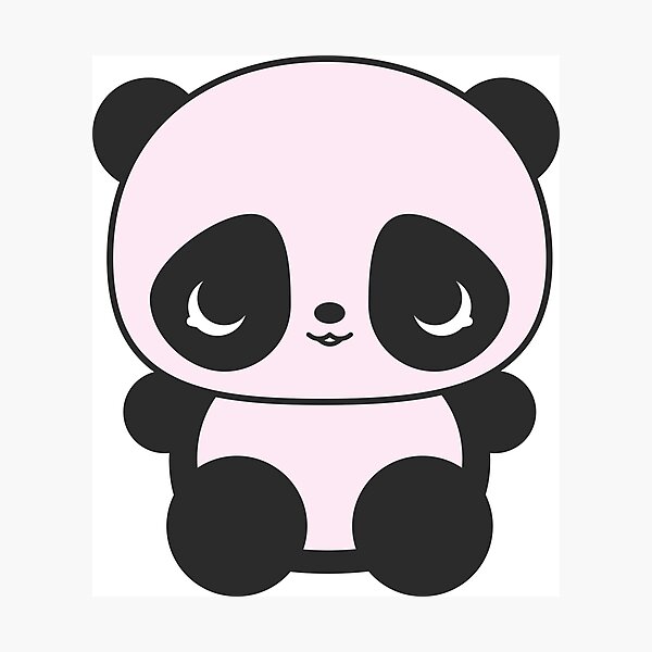 cute panda kawaii chibi | Photographic Print