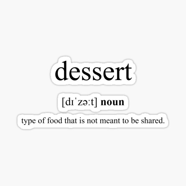 dessert-definition-dictionary-collection-sticker-for-sale-by