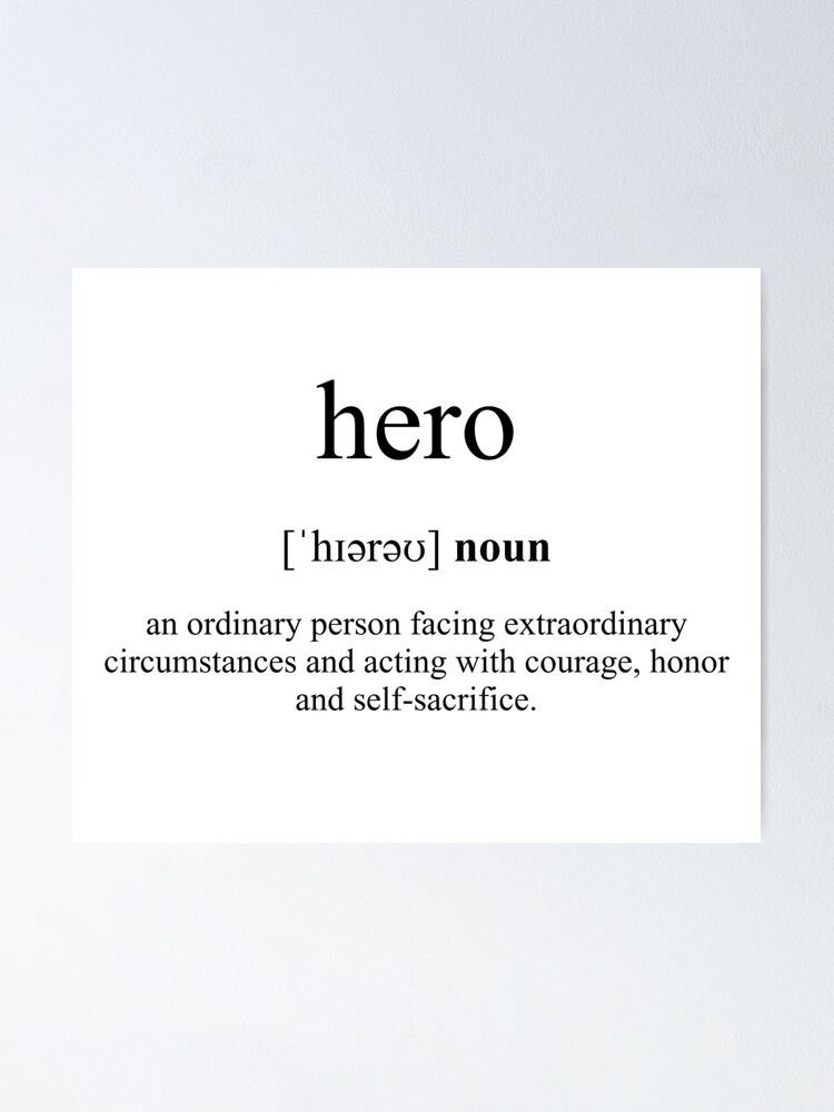 "Hero Definition Dictionary Collection" Poster for Sale by