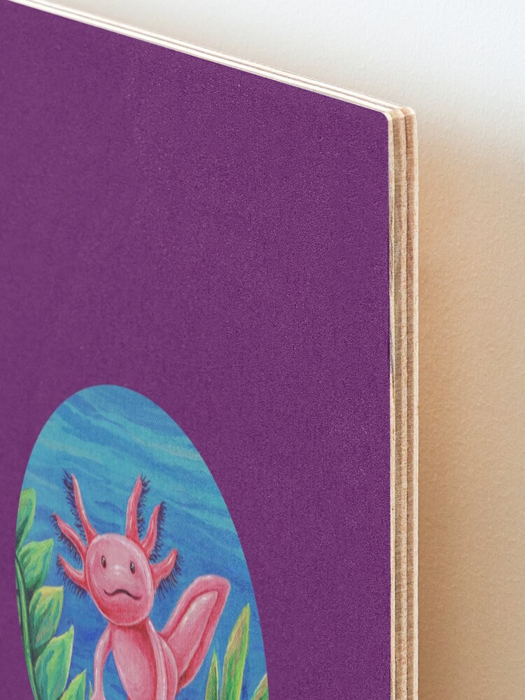 Alternate view of Axolotl Just Vibin' Mounted Print