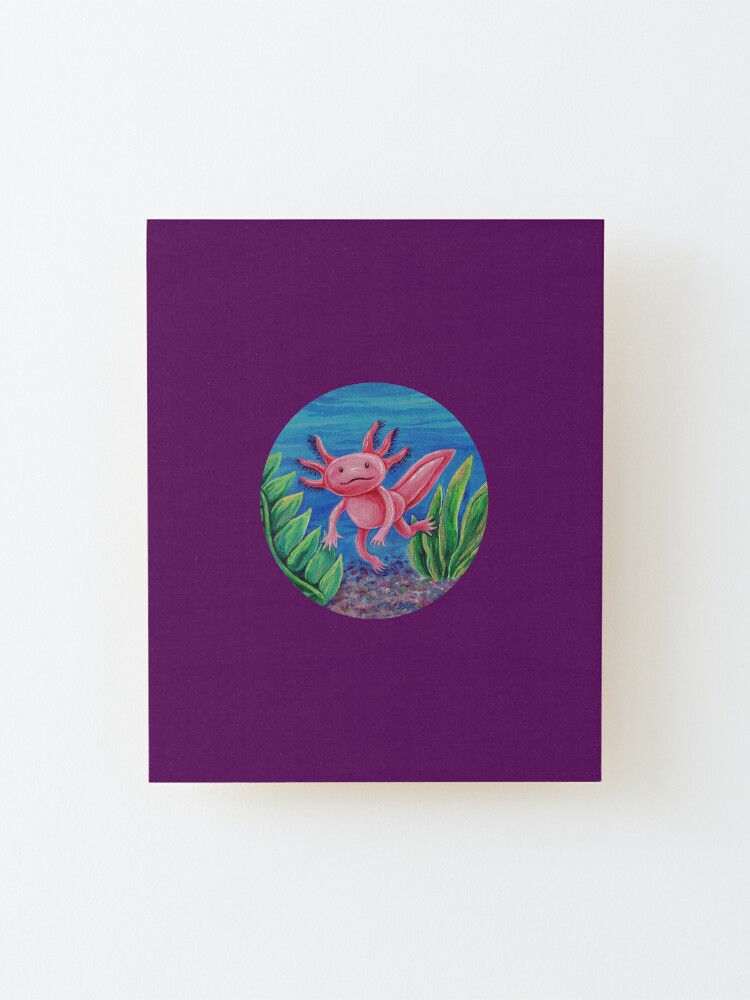 Alternate view of Axolotl Just Vibin' Mounted Print