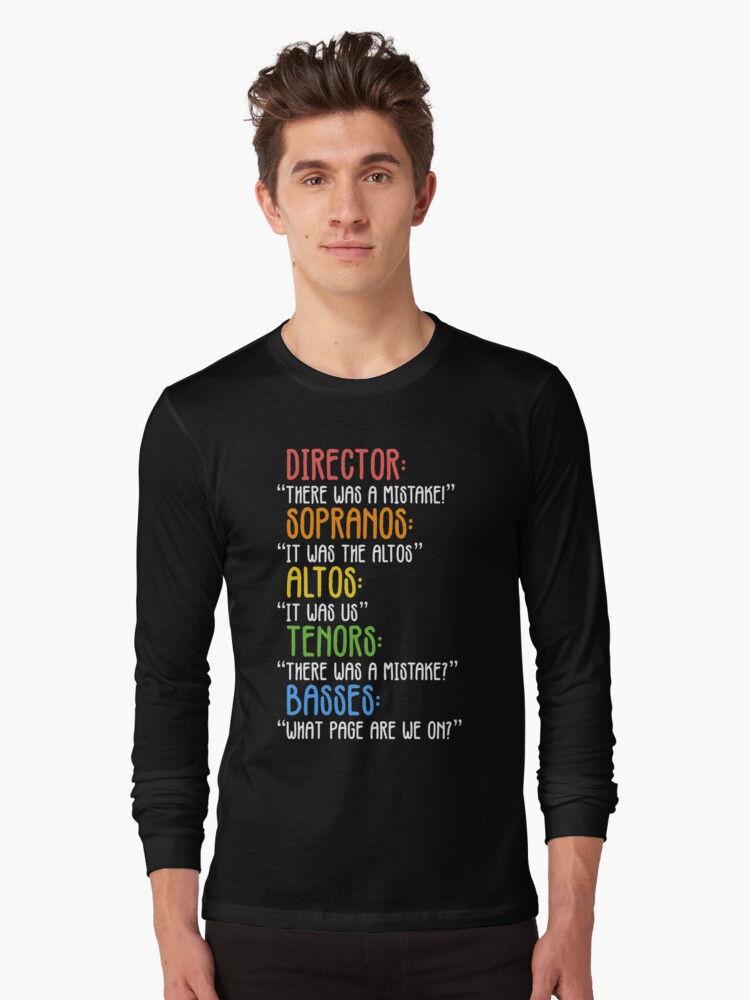 Imagen 1 de 5, Camiseta de manga larga con la obra Error divertido del coro, diseñada y vendida por JackCurtis1991.