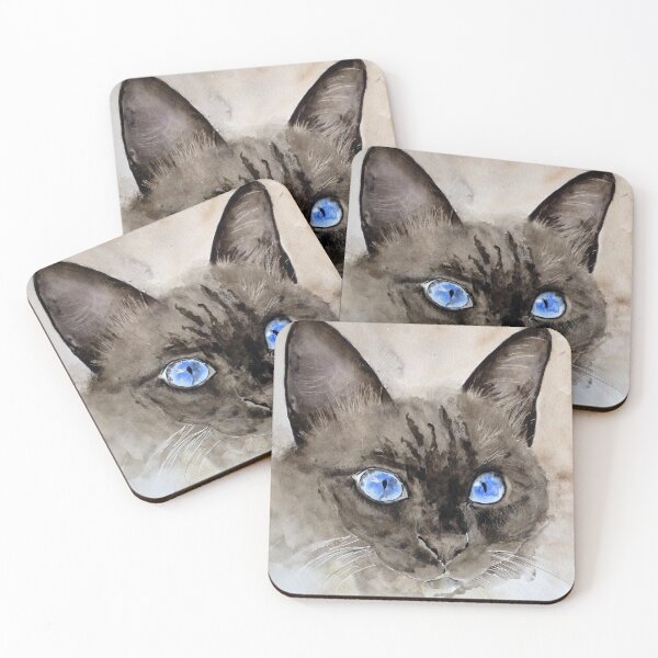 Item preview, Siamese cat designed and sold by joelle Guillaume.