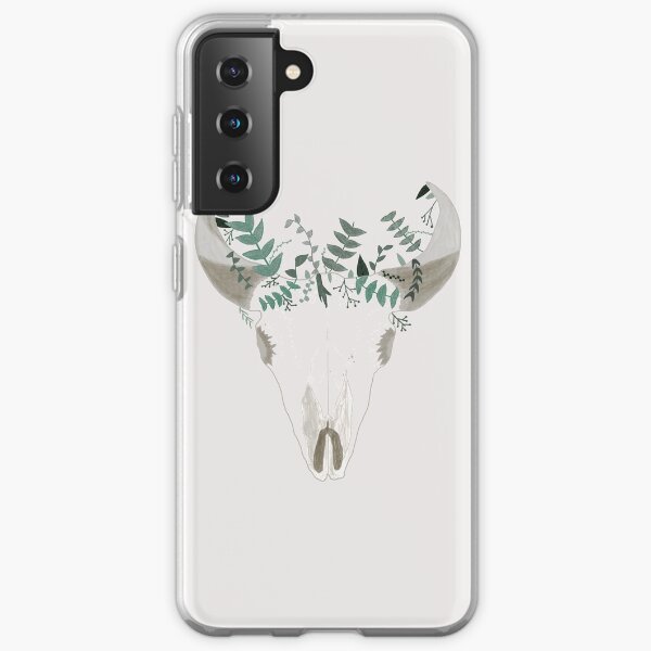 Bull skull with plants Samsung Galaxy Soft Case