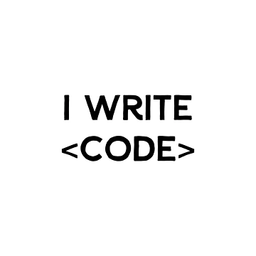 Artwork thumbnail, I Write Code (Inverted) by developer-gifts