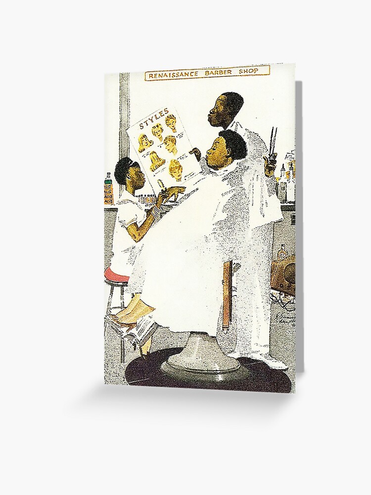 Renaissance Barbershop - E. Simms Campbell Greeting Card for Sale