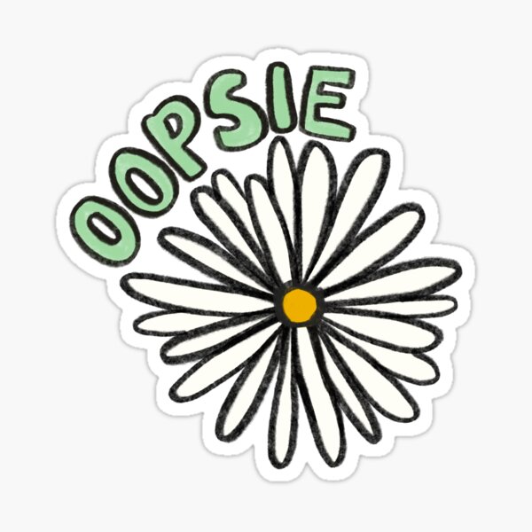 Vista previa del artículo con la obra «Oopsie Daisy», diseñado y vendido por Tricia Carver.