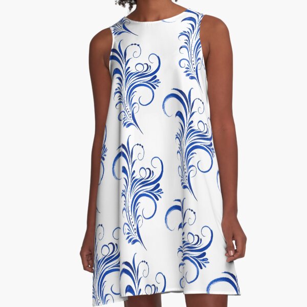 Hand drawn tracery A-Line Dress