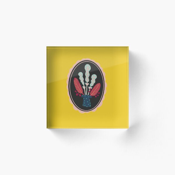 Cameo Plants Acrylic Block