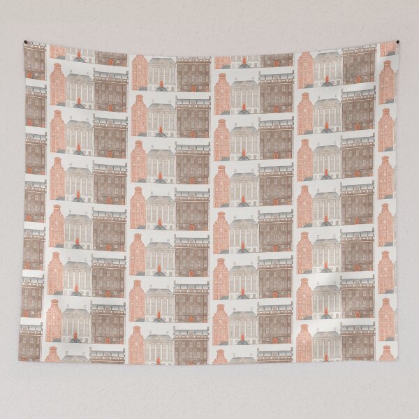 Item preview,  Kitsch vintage Architectural illustration designed and sold by Vintage Designs +.
