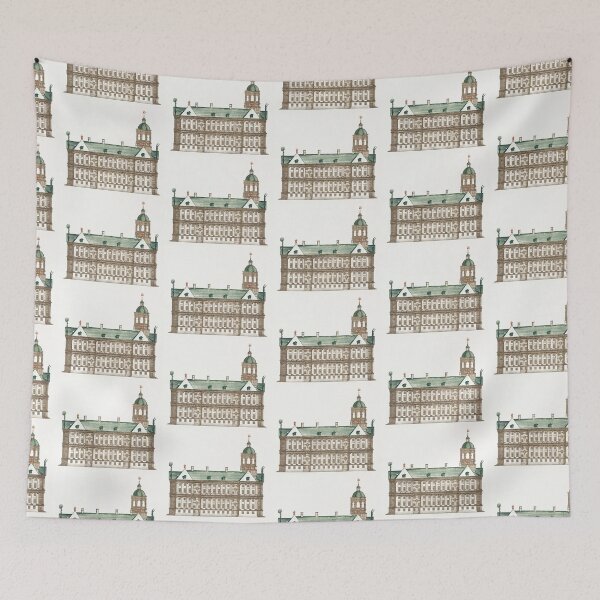 Item preview, Kitsch vintage Architectural illustration designed and sold by Vintage Designs +.