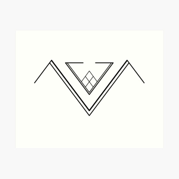 Signe de tatouage Amazigh Taureau Taureau Impression artistique