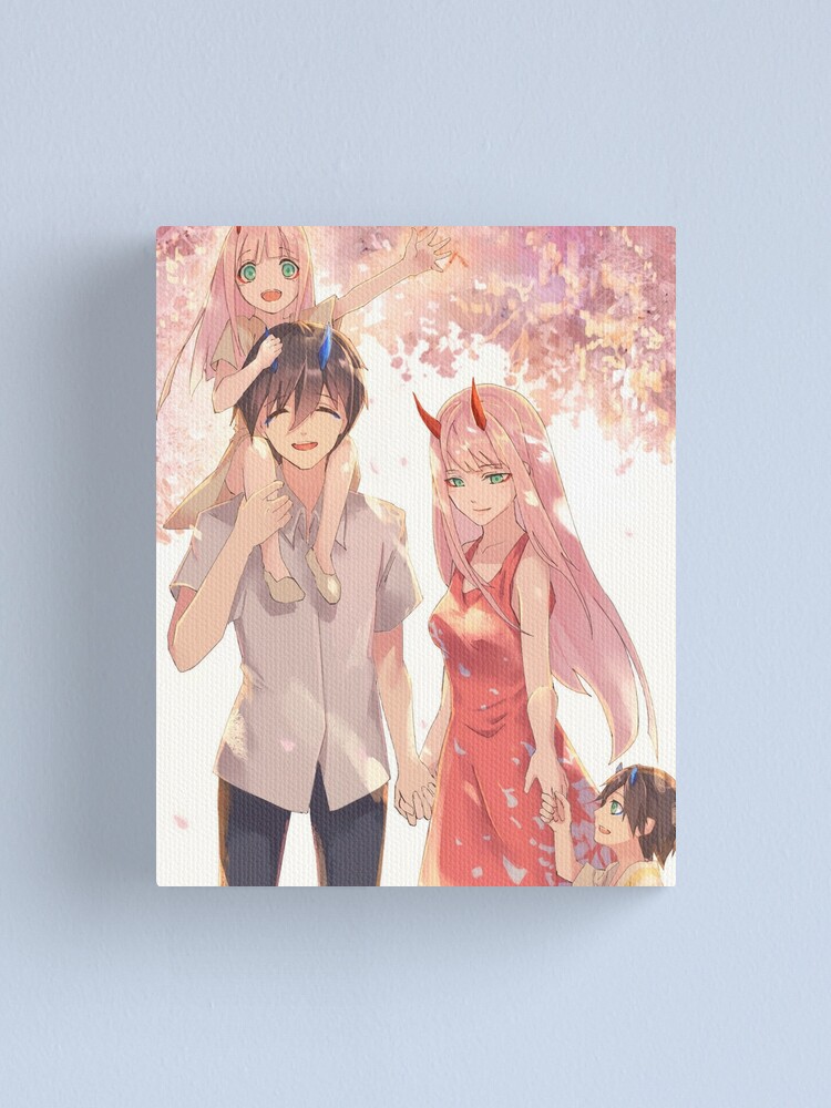 Zero Two X Hiro Family Canvas Print By Tsoma Redbubble