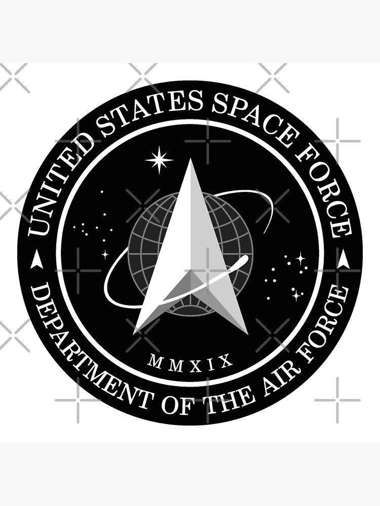 "US Space Force Official Logo - Black and White" Canvas Print for Sale