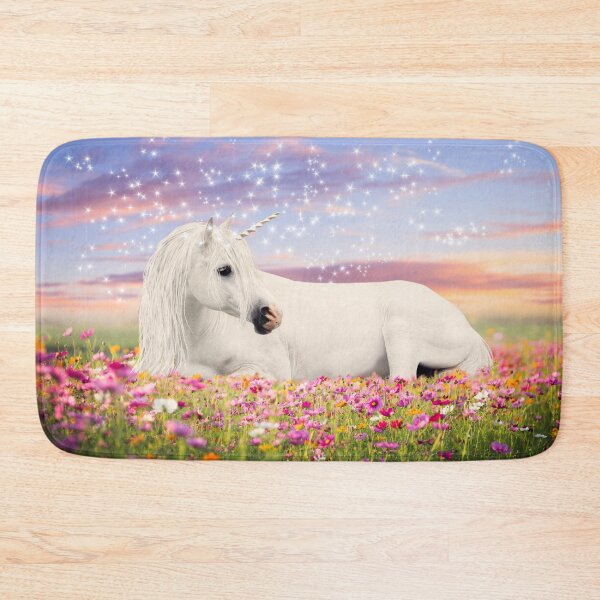 Item preview, Unicorn in flower meadow designed and sold by Nicole Bleck.