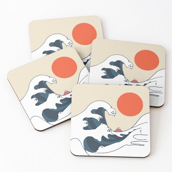 Item preview, The Great Wave of Pugs Minimal designed and sold by Huebucket.