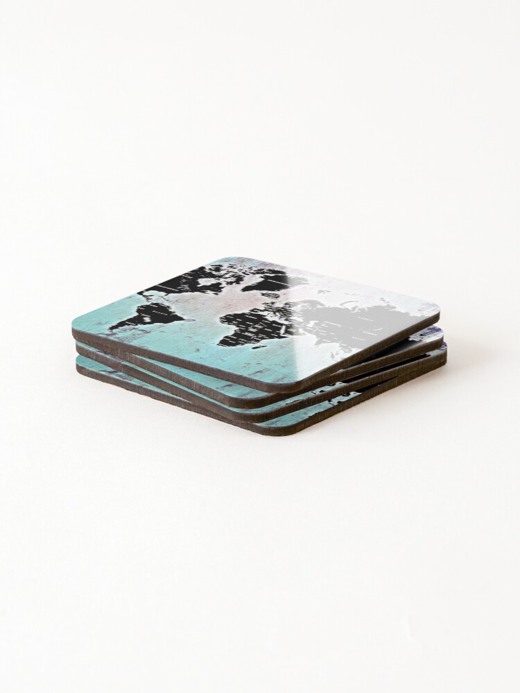 Thumbnail 4 of 5, Coasters (Set of 4), World map designed and sold by Picturework.