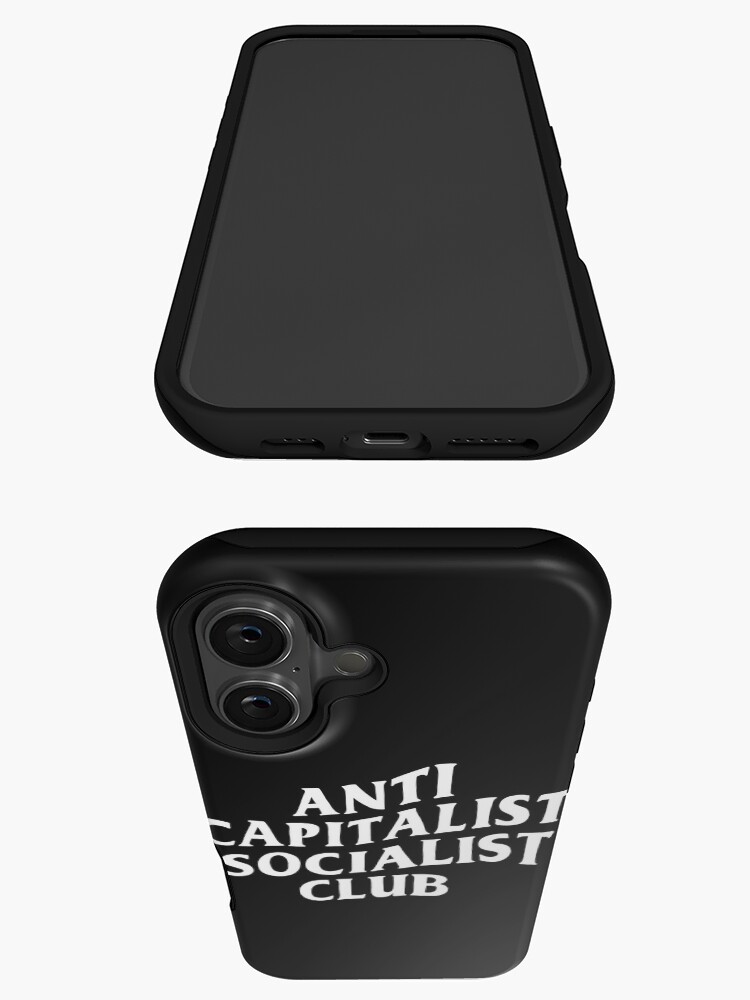 Thumbnail 3 of 4, iPhone Case, Anti Capitalist Socialist Club - The Peach Fuzz designed and sold by elizabethhudy.