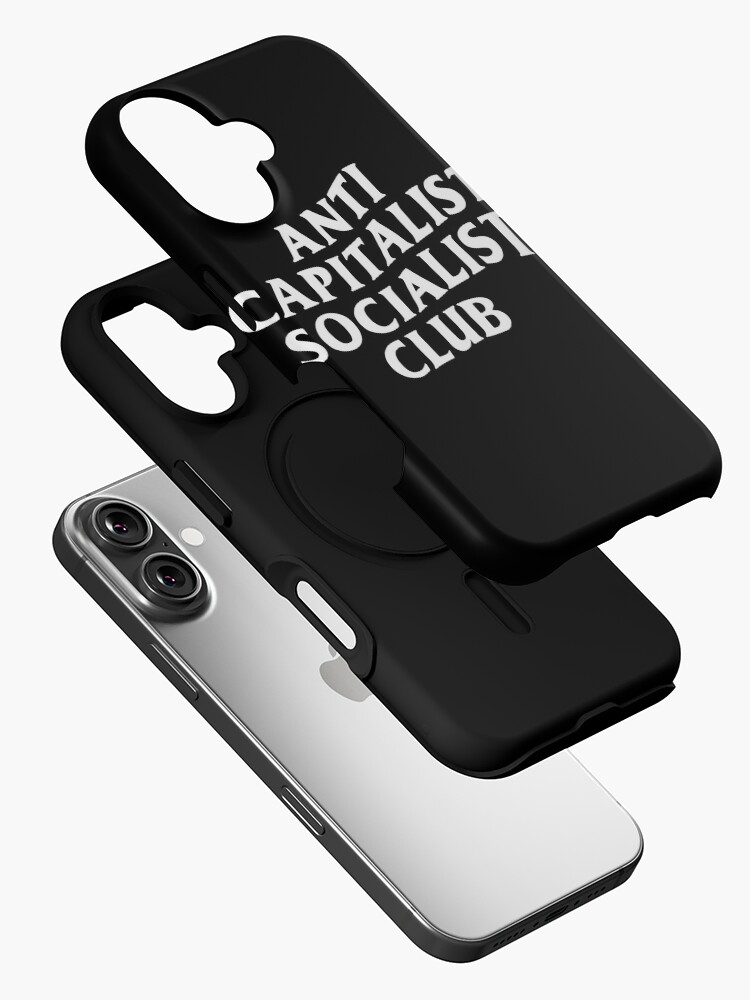 Thumbnail 2 of 4, iPhone Case, Anti Capitalist Socialist Club - The Peach Fuzz designed and sold by elizabethhudy.
