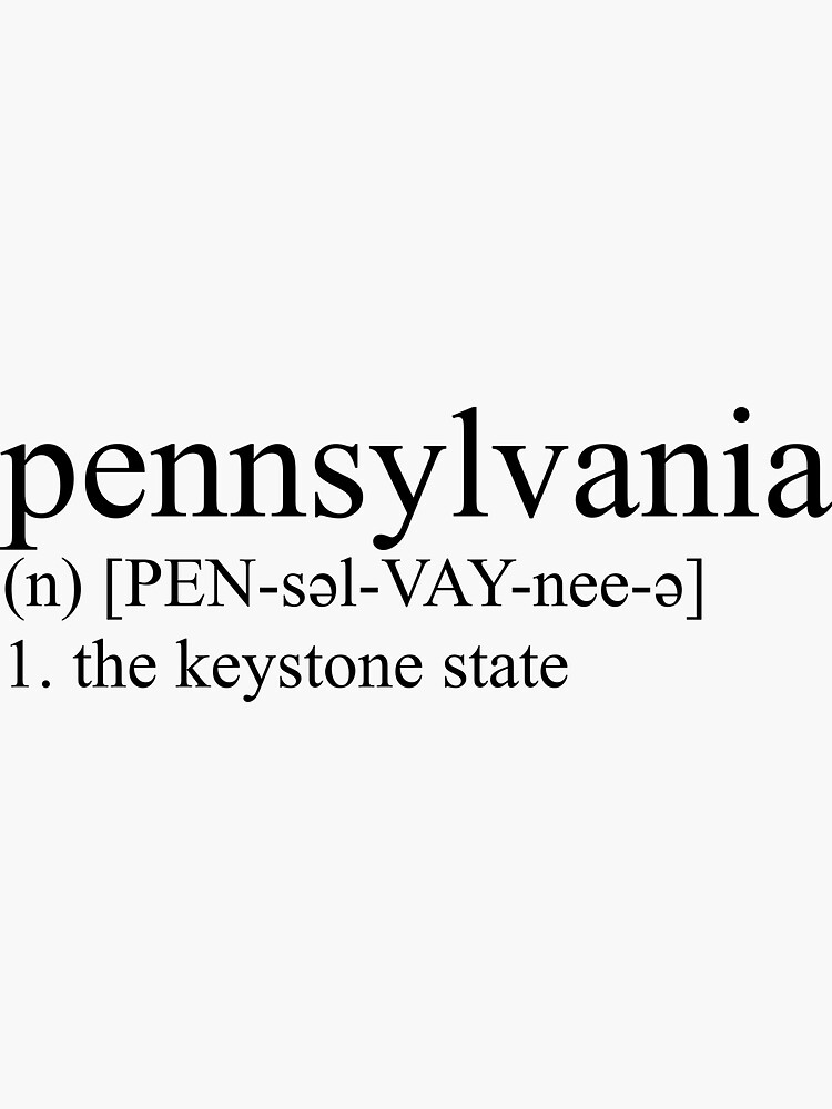 "pennsylvania definition" Sticker for Sale by GeometricPlaces Redbubble