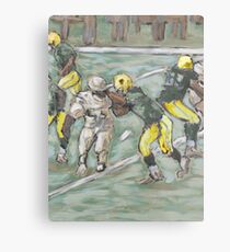 American Football Player Blocking Metal Print