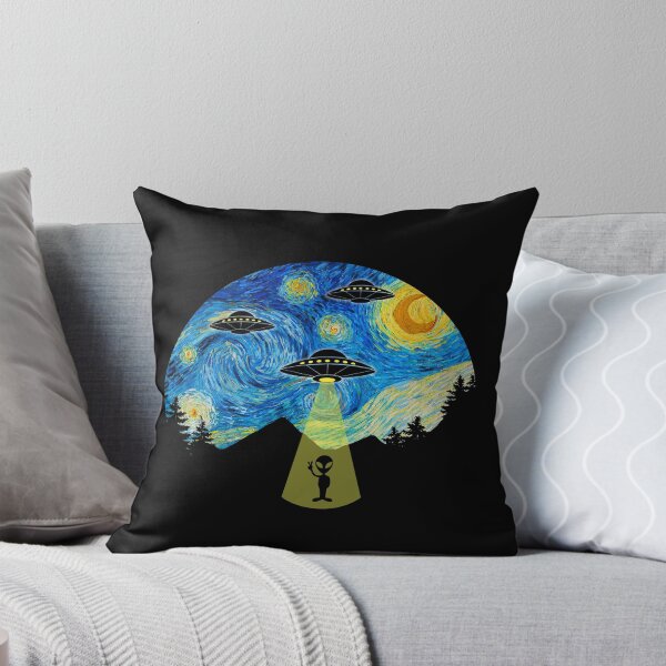 Item preview, Starry Night UFO Alien - Funny designed and sold by NirvanaxStudio.