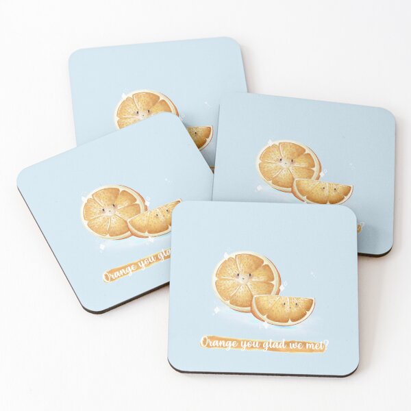 Item preview, Orange you glad we met orange pun card designed and sold by AliciaBarten.