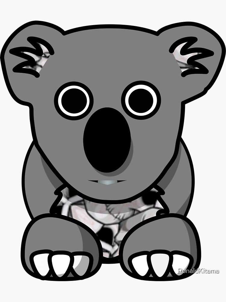 "Koala bear art." Sticker for Sale by RonaldKitama Redbubble