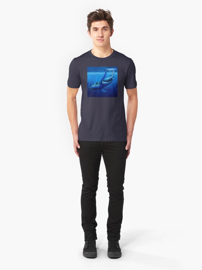 Alternate view of Blue Whale Dive Slim Fit T-Shirt