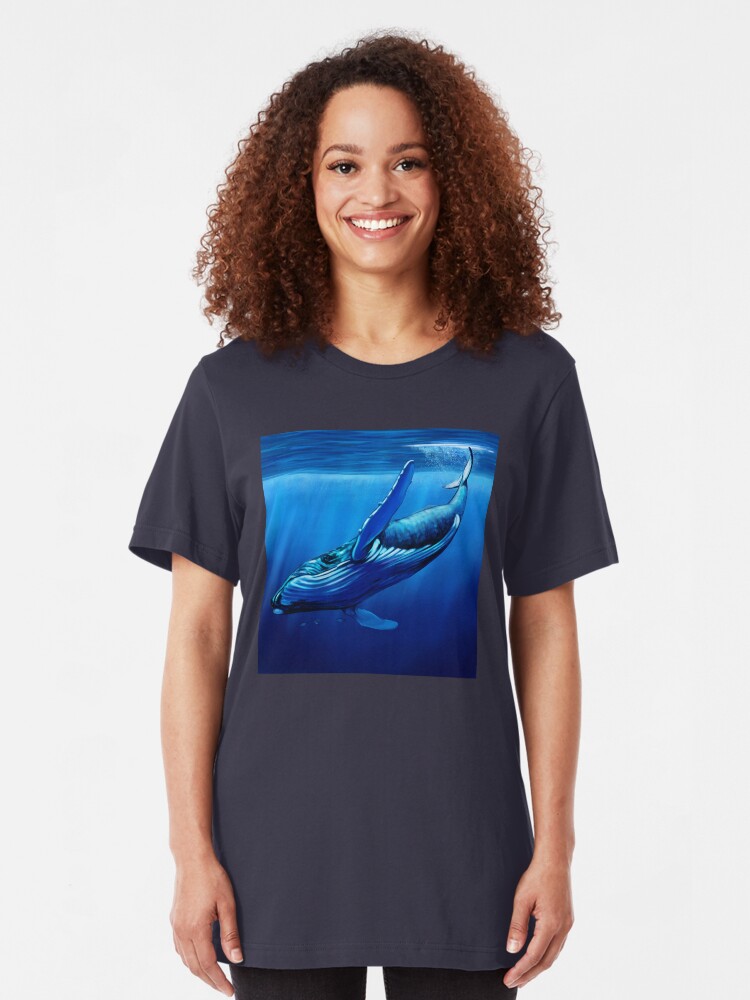 Alternate view of Blue Whale Dive Slim Fit T-Shirt