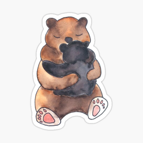 Cute Mama Bear Hug Sticker