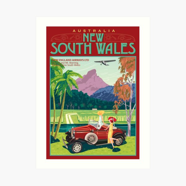 NSW Art Deco Airliner Art Print