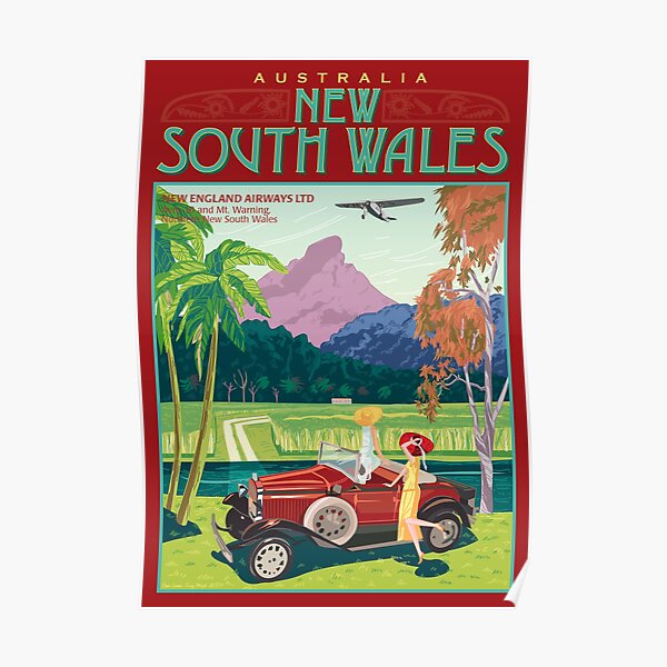 NSW Art Deco Airliner Poster