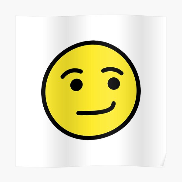 Smirk emoji posters  redbubble Smirk emoji posters  redbubble