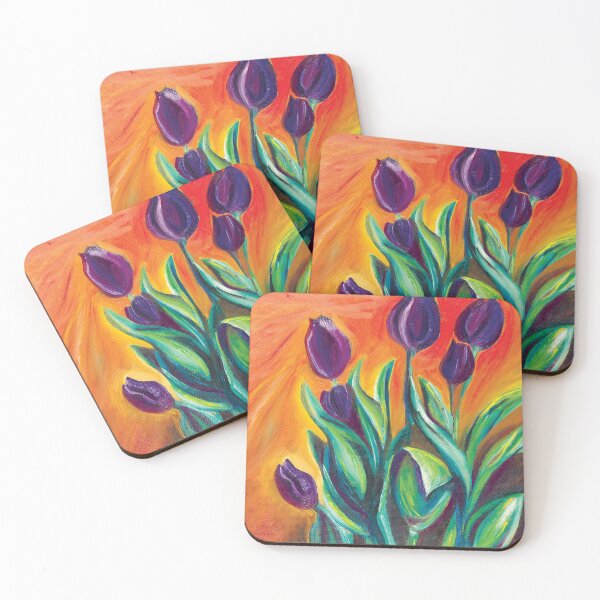Item preview, Tulips in sunrise - Purple  designed and sold by Linda Sholberg.
