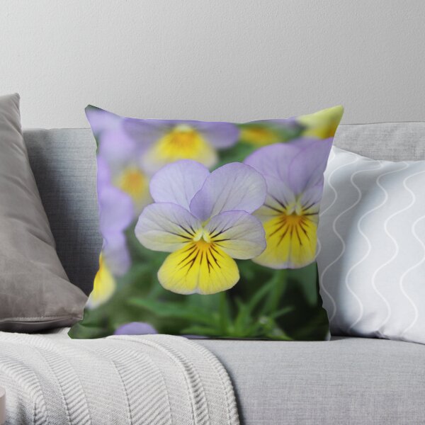 Italian Garden - Pansy Throw Pillow