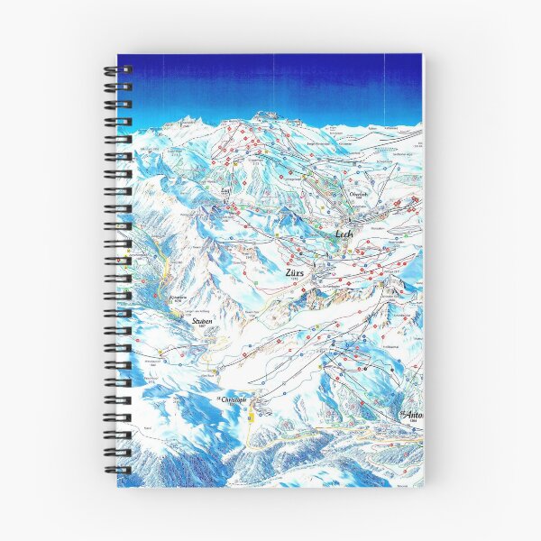Item preview, Ski Arlberg (with Trail Names) Ski Area Map (Old) designed and sold by fungus50.