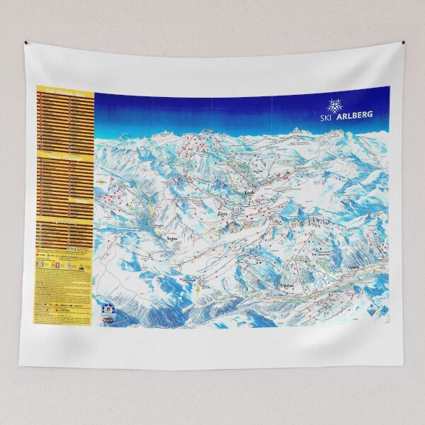 Item preview, Ski Arlberg (with Trail Names) Ski Area Map (Old) designed and sold by fungus50.