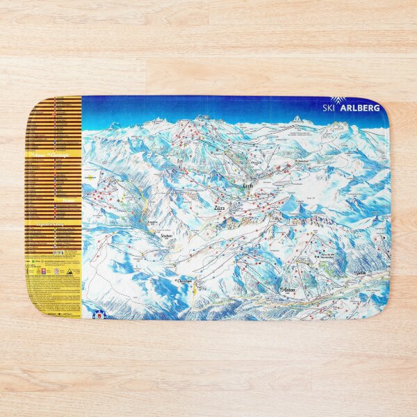 Item preview, Ski Arlberg (with Trail Names) Ski Area Map (Old) designed and sold by fungus50.