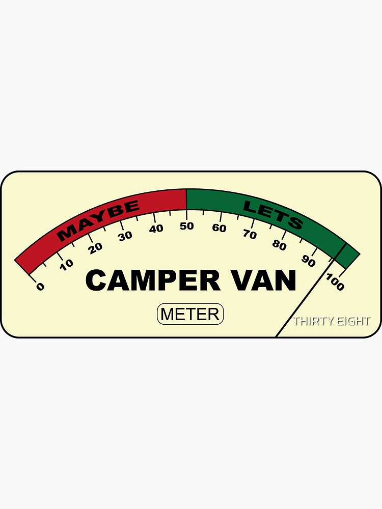 "CAMPER VAN METER" Sticker for Sale by TommyRegan Redbubble
