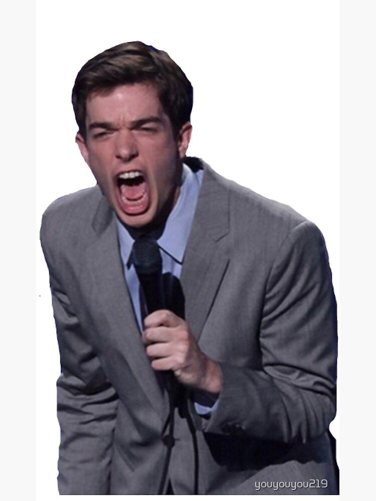 John Mulaney Screaming No Greeting Card By Youyouyou219 Redbubble