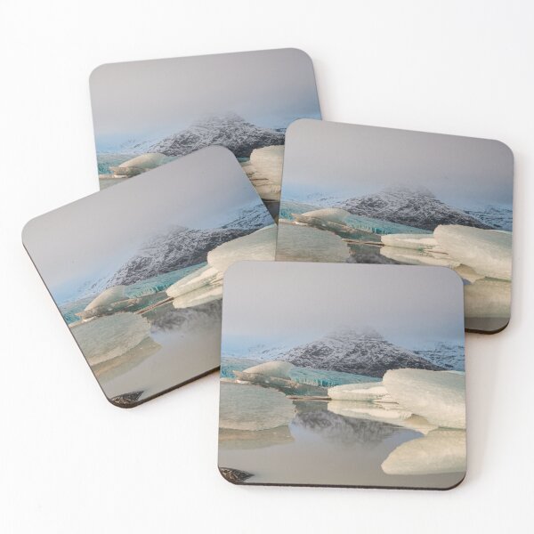 Item preview, Icebergs and mountains reflected in a lake. Iceland, winter. designed and sold by VadimK.