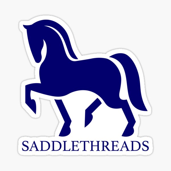 Saddlethreads - Navy Sticker