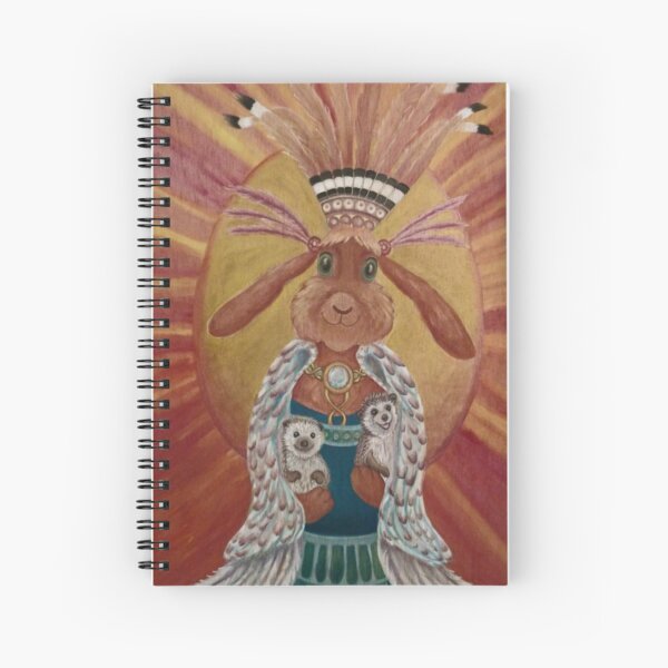 The Great Feathered Rabbit and Happy Hedgehogs Spiral Notebook