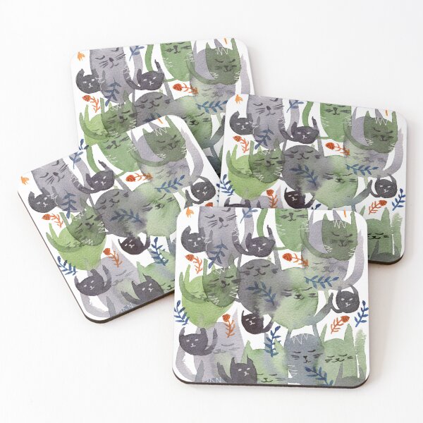 Item preview, A Cacophony of Cats Grey designed and sold by MarianaBlackArt.